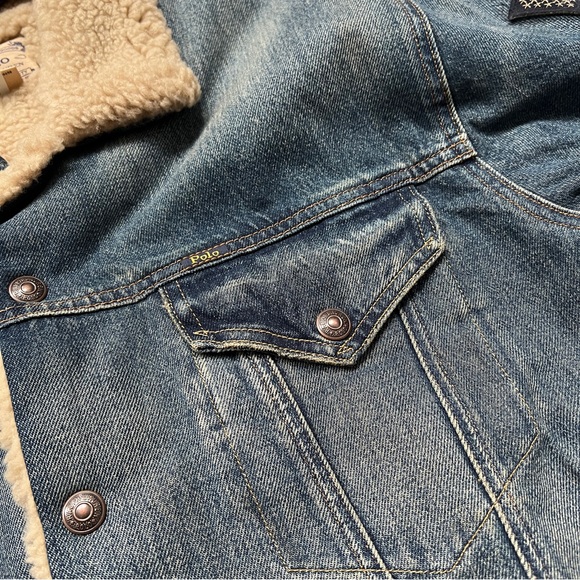 POLO RALPH LAUREN Mens Trucker Jacket Fleece Lined Size XL, XXL - Picture 7 of 12